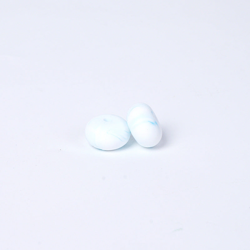 Spot 14mm Small Abacus Beads Food Grade Silicone Beads DIY Men's and Women's Jewelry Necklaces Oval Beads Wholesale
