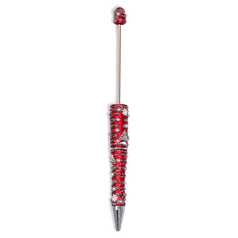 New DIY diamond-set Christmas colorful bead pen broken diamond full diamond ballpoint pen colored cartoon heavy industry cute pen