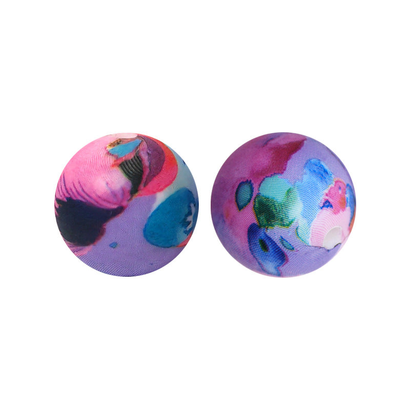 15mm Silicone Beads Water Transfer Beads DIY Jewelry Bead Pen Loose Beads Wholesale #251-285