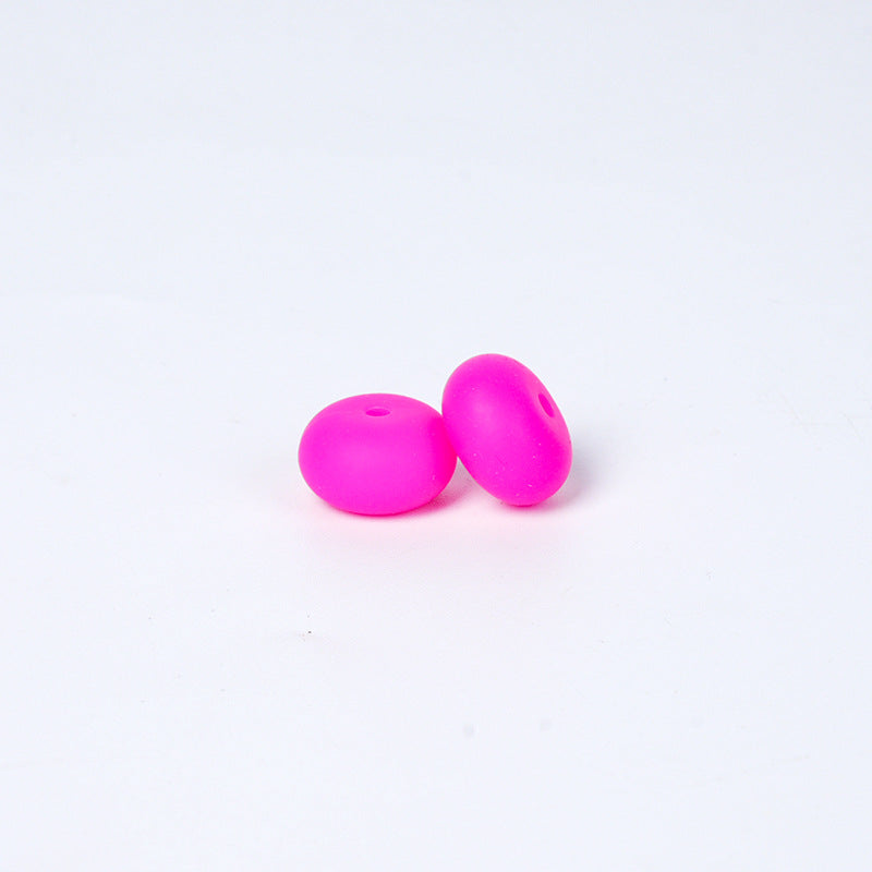 Spot 14mm Small Abacus Beads Food Grade Silicone Beads DIY Men's and Women's Jewelry Necklaces Oval Beads Wholesale #51-93