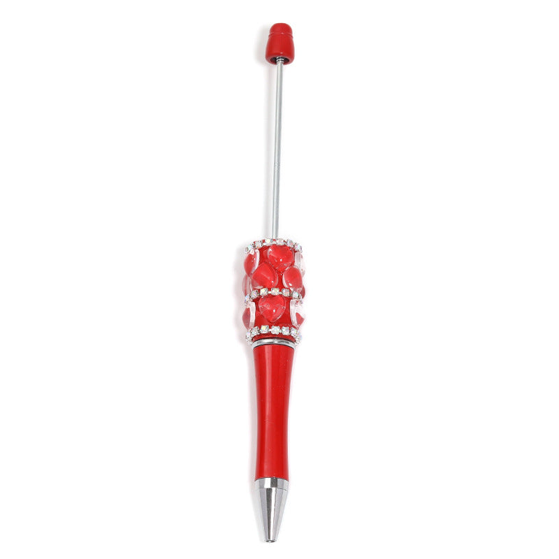 Cross-border new love bead pen cartoon creative DIY ballpoint pen neutral pen handmade full diamond bead pen