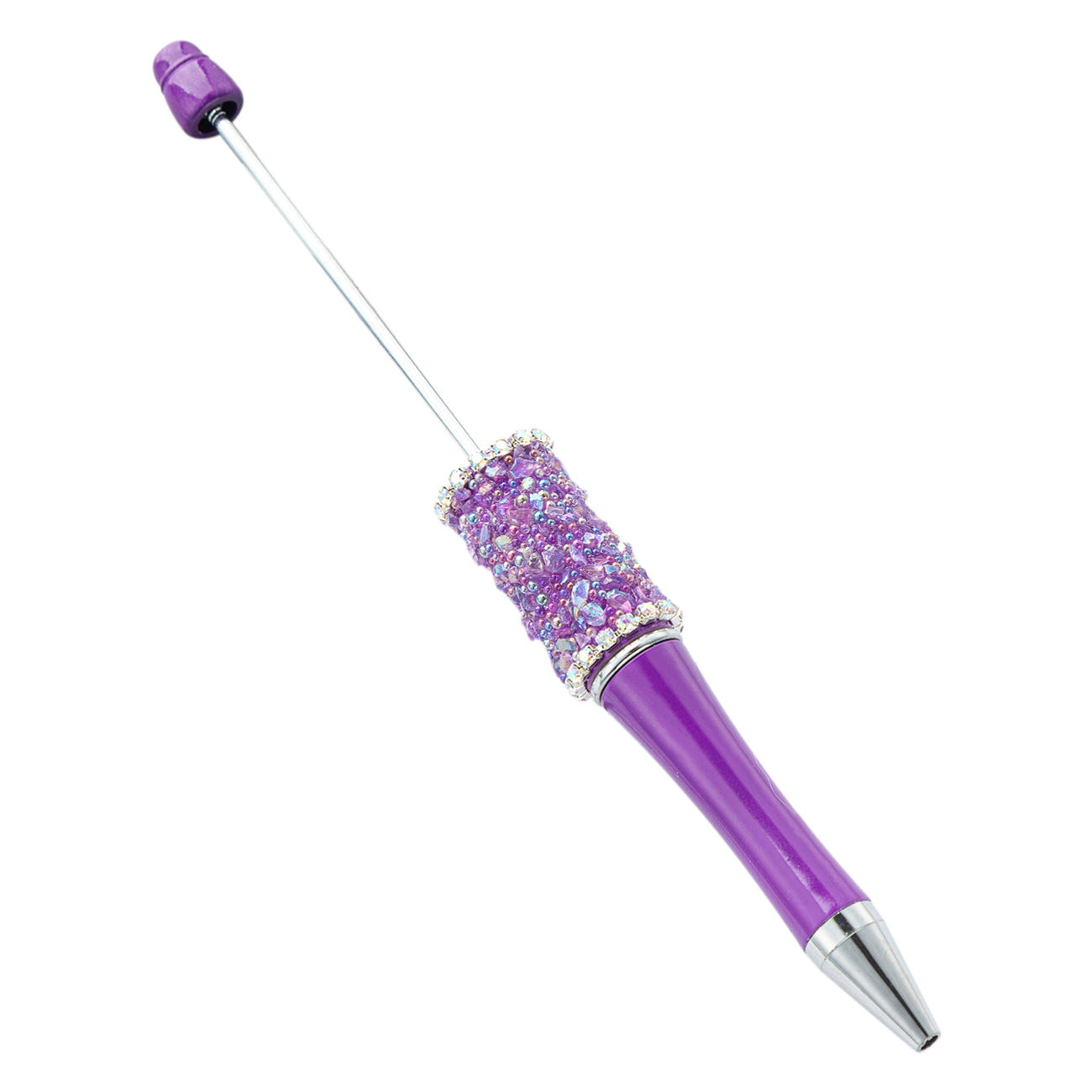 DIY crystal gravel bead pen wholesale creative exquisite cute girl heart plastic pen multi-color spinning ballpoint pen