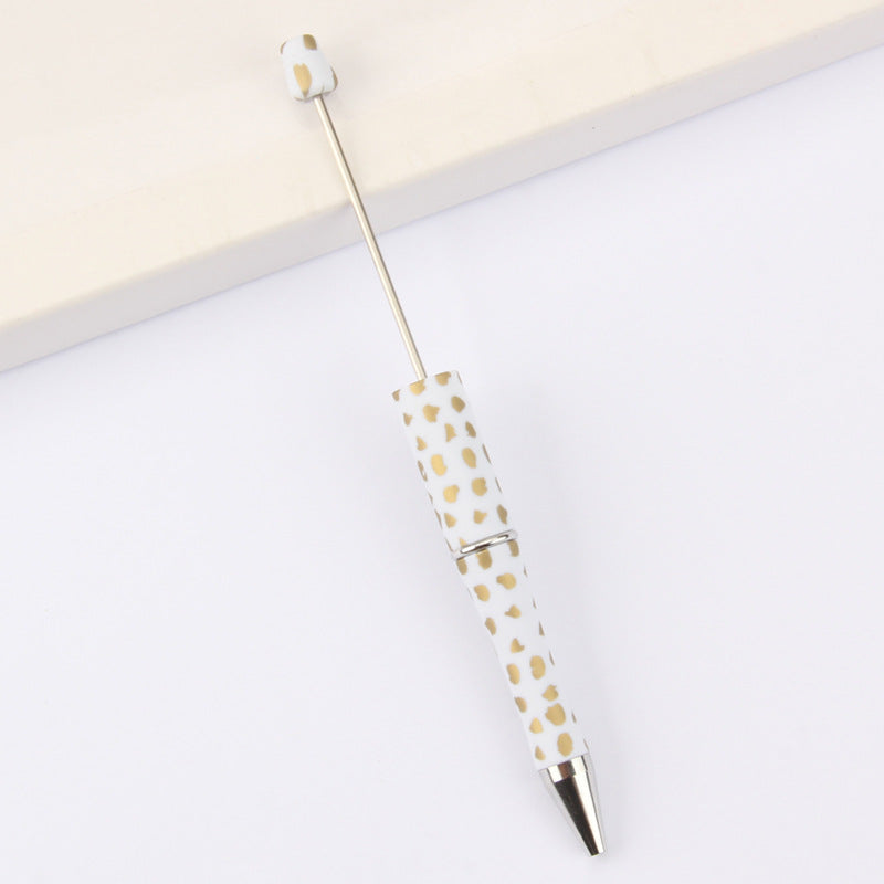 DIY bead pen printing pattern creative plastic beading puzzle leopard print floral cow tiger pattern bead pen wholesale