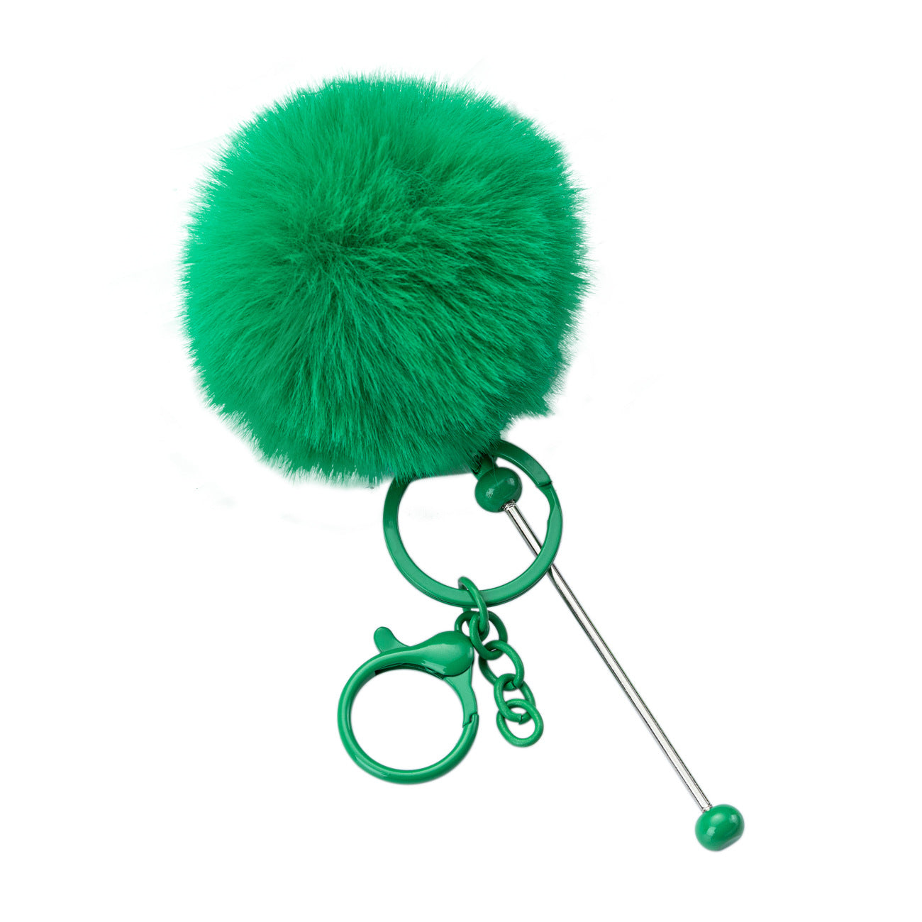 DIY beaded hairball keychain creative personalized bag pendant keychain plush pendant key pendant
