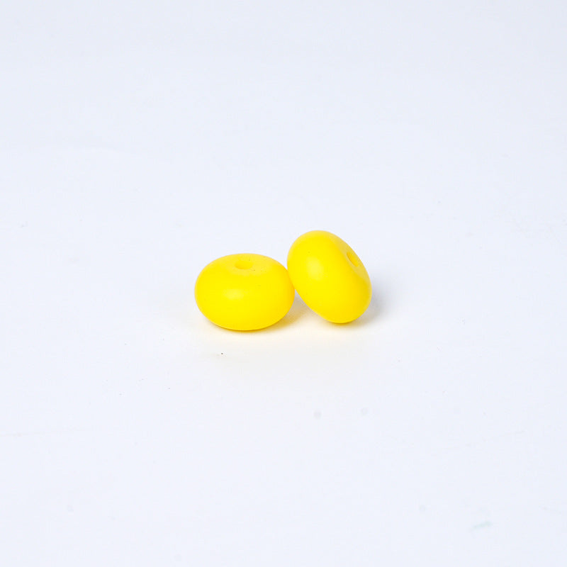 Spot 14mm Small Abacus Beads Food Grade Silicone Beads DIY Men's and Women's Jewelry Necklaces Oval Beads Wholesale #51-93