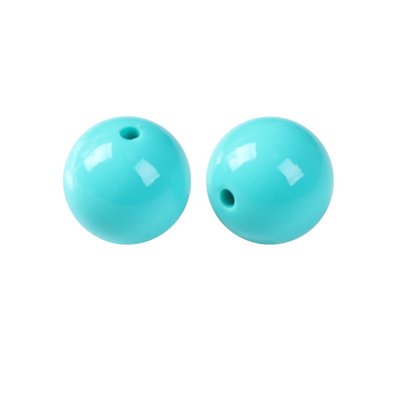 15mm Spot Glossy Silicone Beads Round Loose Beads DIY Jewelry Smooth Oil Injection Silicone Beads Mixed Color Beads #51-68