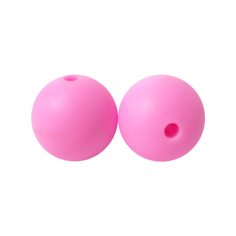 9 Mm Food Grade Silicone Beads Colored Round Loose Beads Handmade DIY Beaded Bracelet Pacifier Chain Accessories Spot Wholesale #51-98
