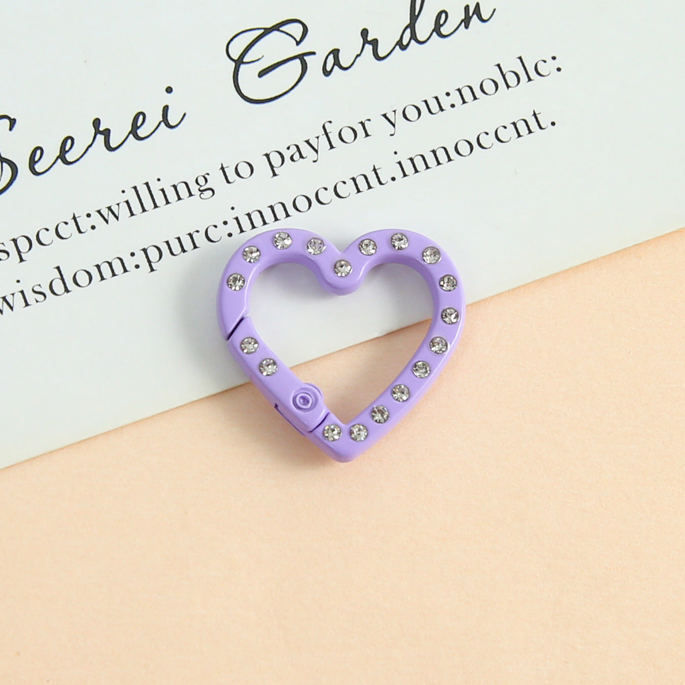 25 * 26Mm Candy Color Love Point Drill Spring Buckle Open Ring Mobile Phone Chain Keychain Handmade DIY Jewelry Accessories