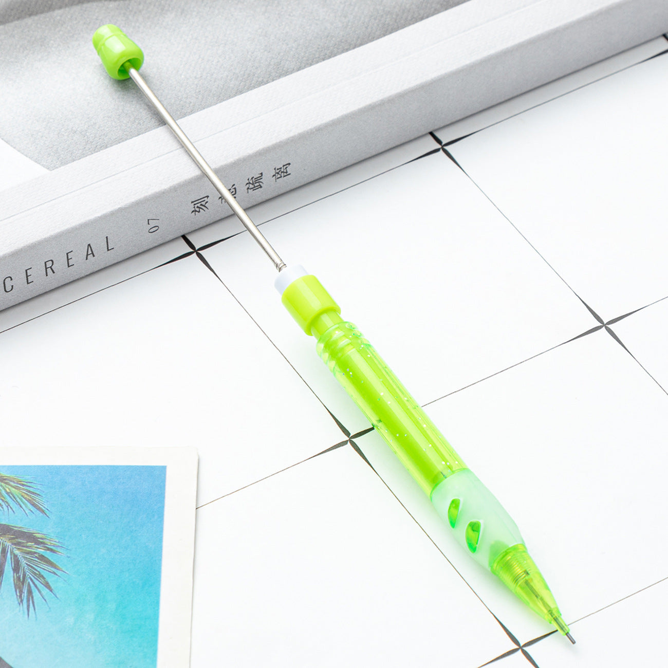 DIY beaded pencil for primary school students with no sharpening pencil 0.5 constant lead automatic pencil cute writing pencil wholesale