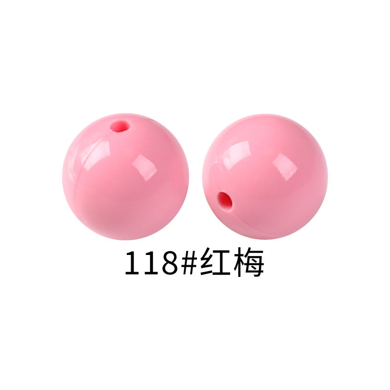 15mm Spot Glossy Silicone Beads Round Loose Beads DIY Jewelry Smooth Oil Injection Silicone Beads Mixed Color Beads