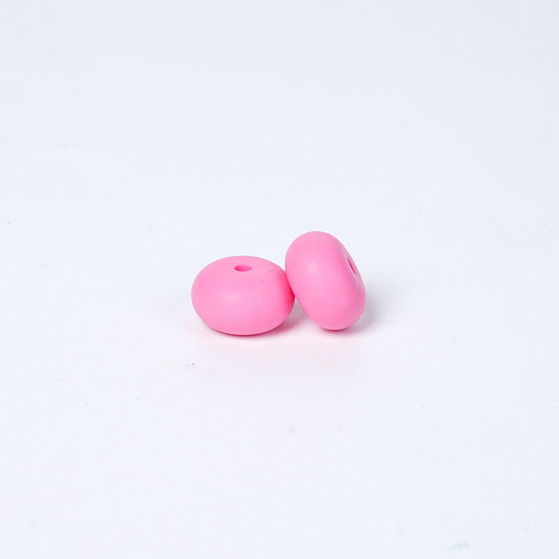 Spot 14mm Small Abacus Beads Food Grade Silicone Beads DIY Men's and Women's Jewelry Necklaces Oval Beads Wholesale #51-93