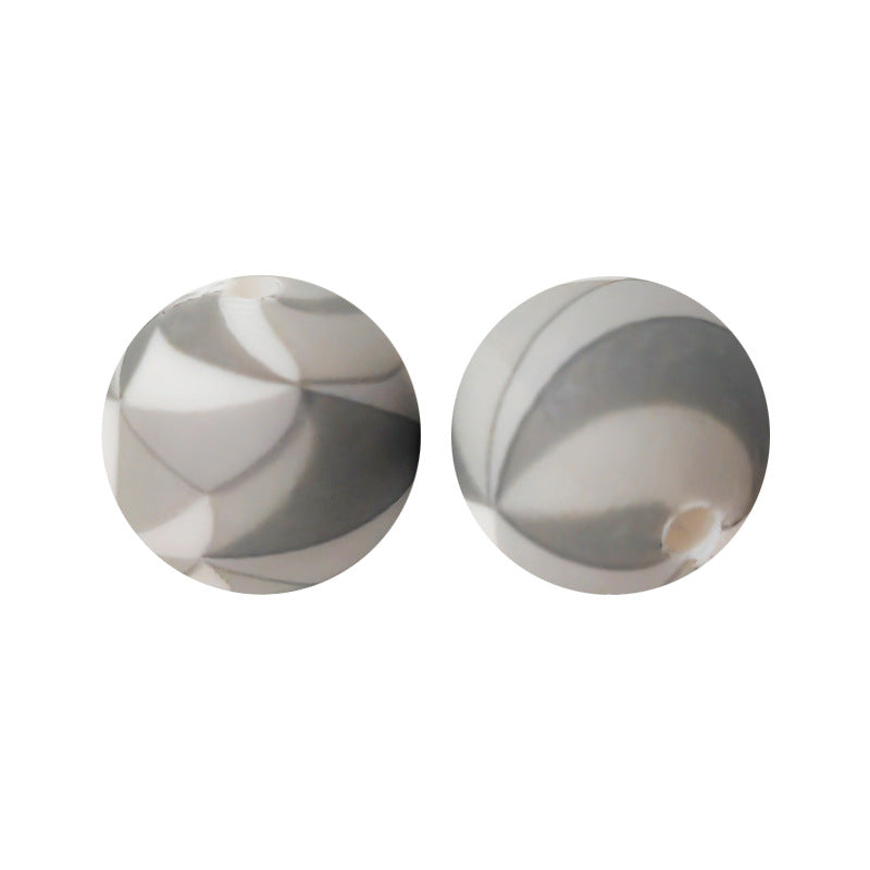 15mm Silicone Beads Water Transfer Beads DIY Jewelry Bead Pen Loose Beads Wholesale #251-285