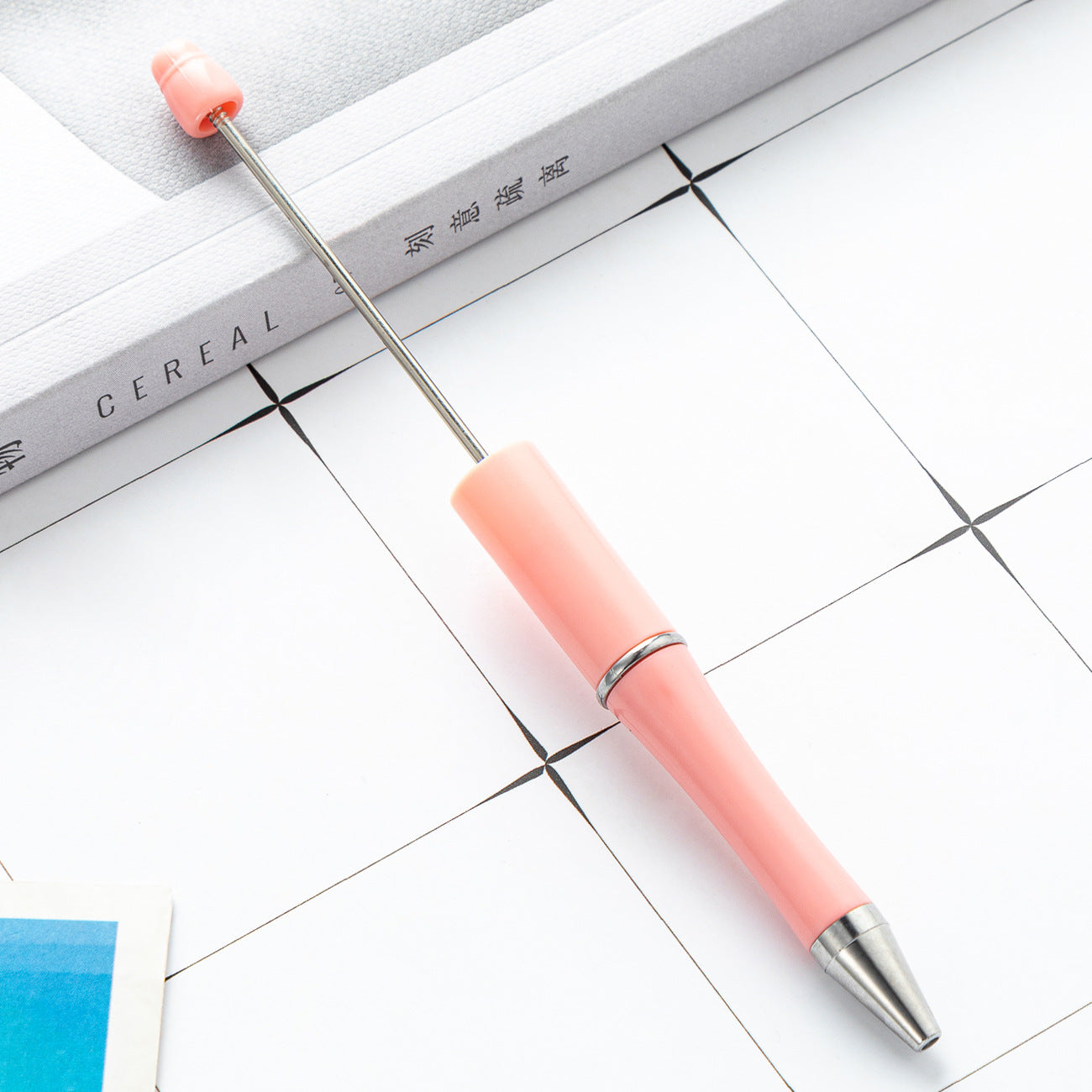 Bead pen, spot wholesale creative DIY plastic bead pen ballpoint pen printable plastic bead pen