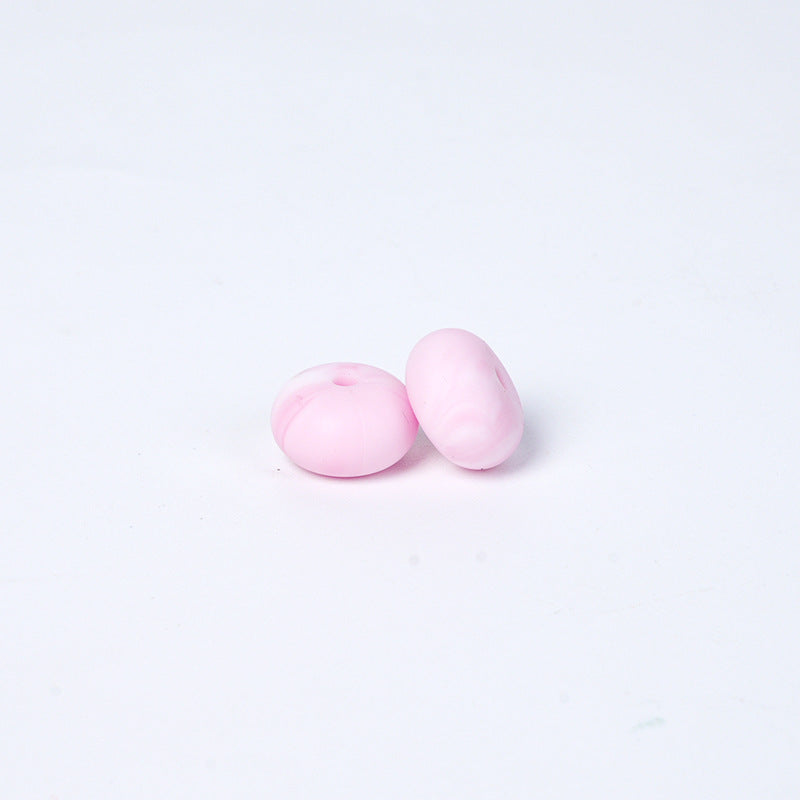 Spot 14mm Small Abacus Beads Food Grade Silicone Beads DIY Men's and Women's Jewelry Necklaces Oval Beads Wholesale