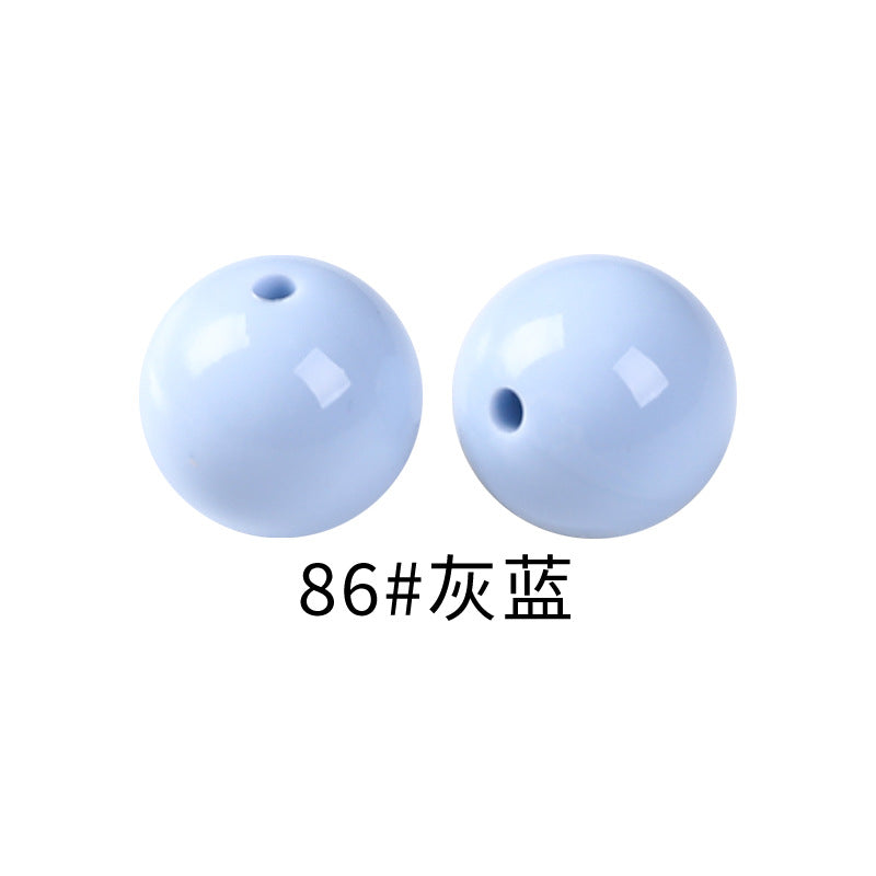 15mm Spot Glossy Silicone Beads Round Loose Beads DIY Jewelry Smooth Oil Injection Silicone Beads Mixed Color Beads