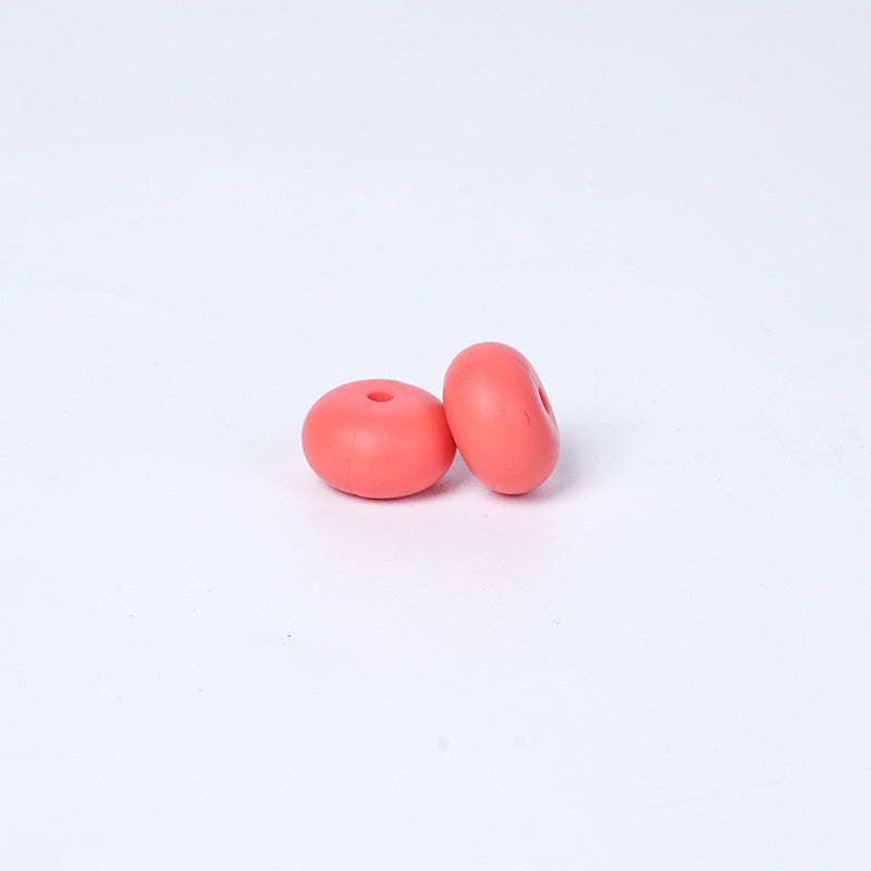 Spot 14mm Small Abacus Beads Food Grade Silicone Beads DIY Men's and Women's Jewelry Necklaces Oval Beads Wholesale #51-93