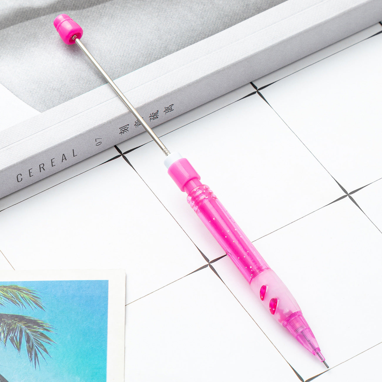 DIY beaded pencil for primary school students with no sharpening pencil 0.5 constant lead automatic pencil cute writing pencil wholesale
