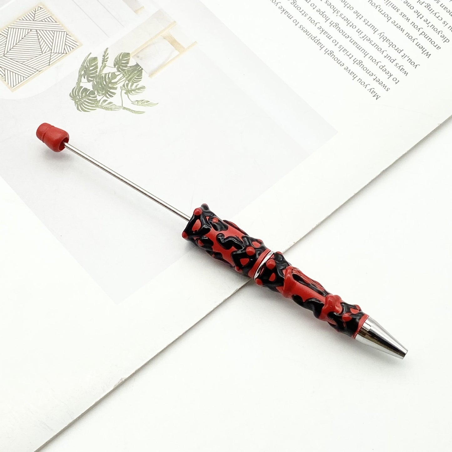 Creative cream glue hand-painted bead pen DIY hand-painted oil ballpoint pen Macaron cream cute pen spot