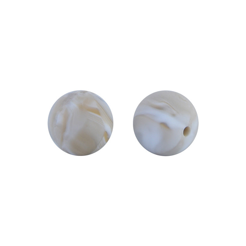 9 Mm Food Grade Silicone Beads Colored Round Loose Beads Handmade DIY Beaded Bracelet Pacifier Chain Accessories Spot Wholesale #51-98