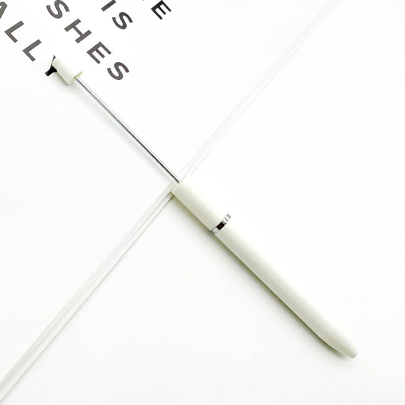 Long bead pen DIY handmade beaded plastic ballpoint pen, creative and personalized long bead string gift pen wholesale
