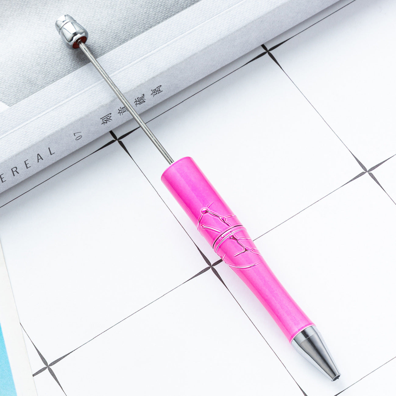 Bead pen, spot wholesale DIY creative relief UV beaded ballpoint pen gilt spot swirling plastic ballpoint pen