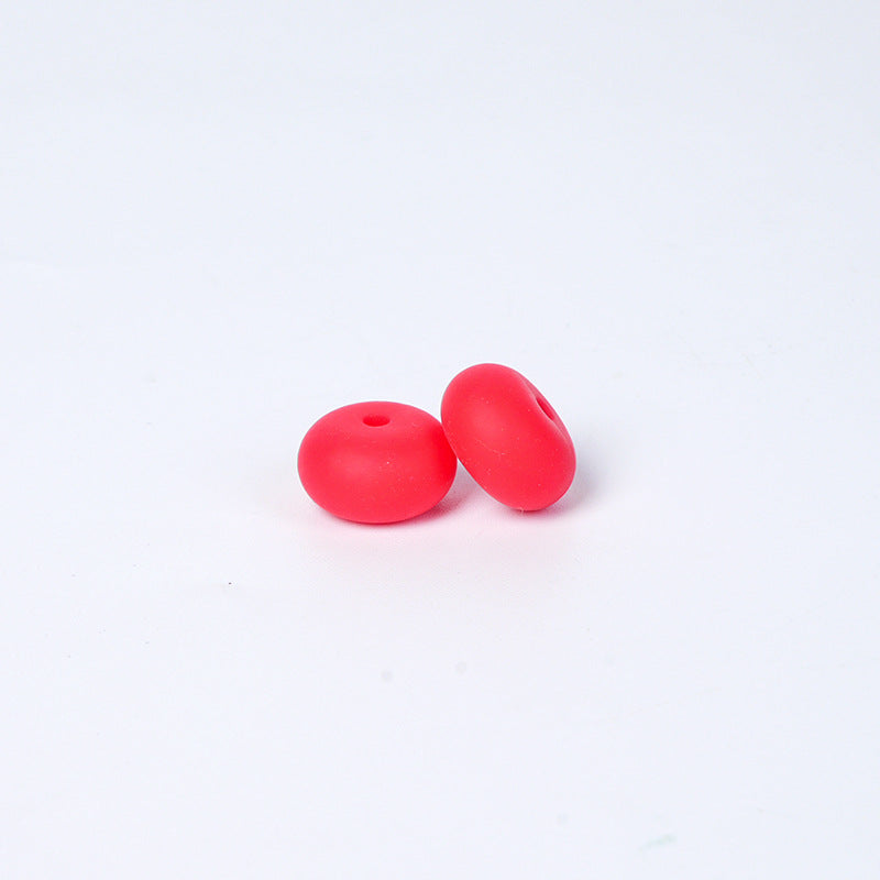 Spot 14mm Small Abacus Beads Food Grade Silicone Beads DIY Men's and Women's Jewelry Necklaces Oval Beads Wholesale #51-93