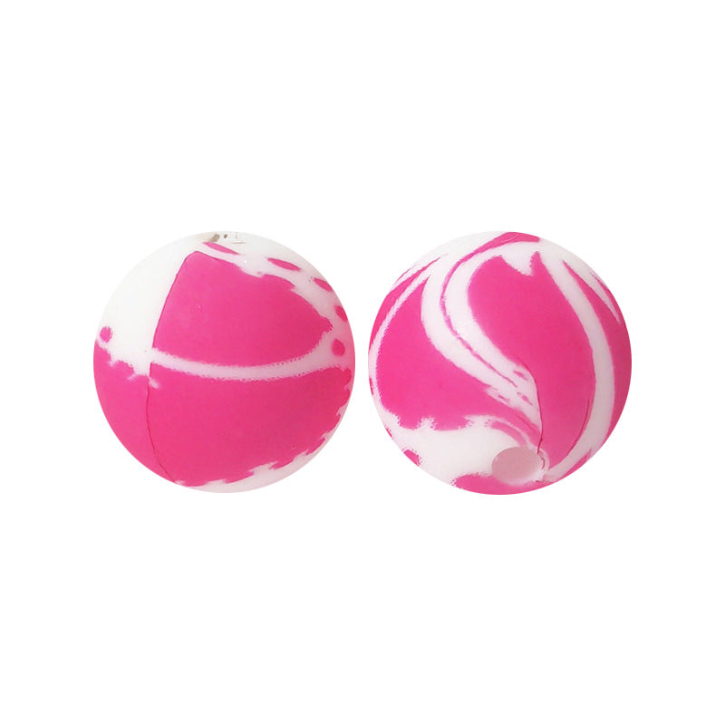 15mm Silicone Beads Water Transfer Beads DIY Jewelry Bead Pen Loose Beads Wholesale #201-250