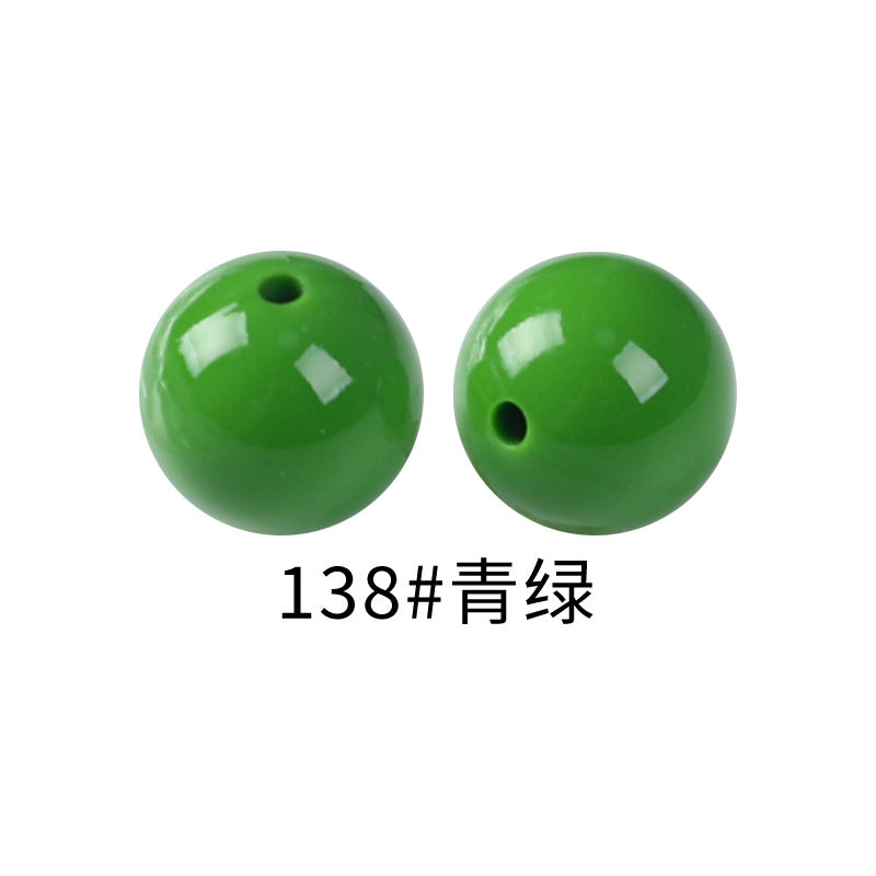 15mm Spot Glossy Silicone Beads Round Loose Beads DIY Jewelry Smooth Oil Injection Silicone Beads Mixed Color Beads #51-68