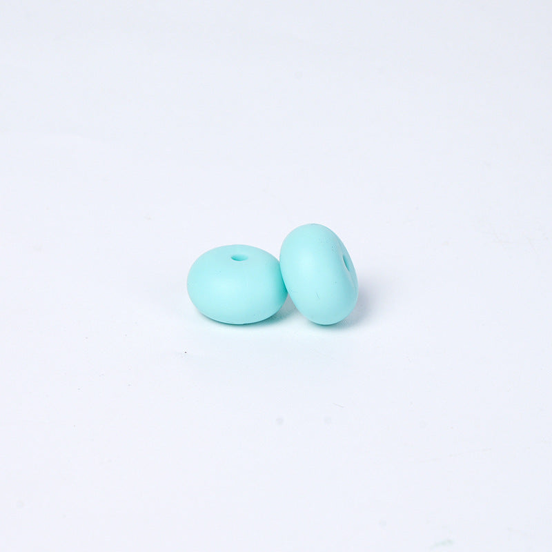 Spot 14mm Small Abacus Beads Food Grade Silicone Beads DIY Men's and Women's Jewelry Necklaces Oval Beads Wholesale #51-93