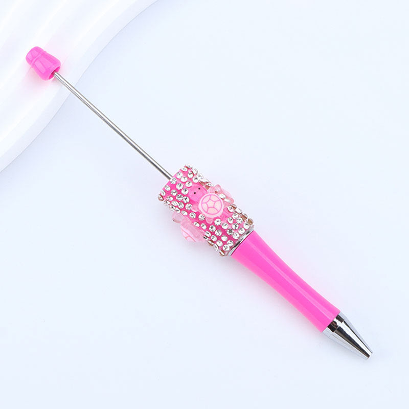 DIY turtle broken diamond bead pen Internet celebrity turtle dream turtle super cute turtle diamond pen bead round bead cute pen