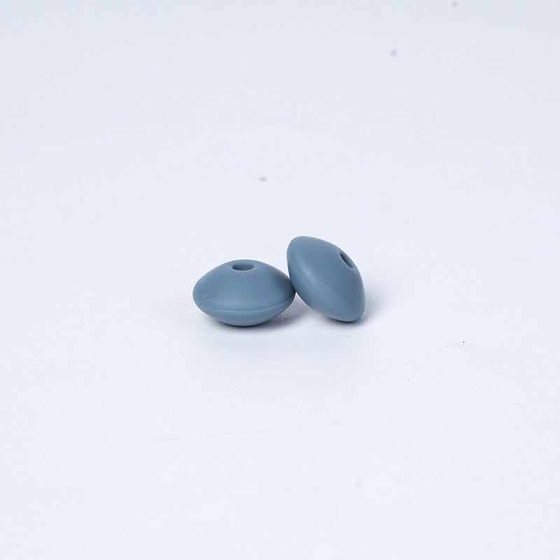 Spot Silicone Beads European and American Jewelry 12mm Small Beads DIY Necklace Beaded Oval Lentil Loose Beads Wholesale #51-100