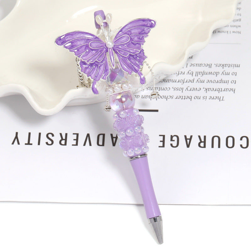 Creative new cartoon rotating bead pen heavy industry glitter high value new ins wind bead pen ballpoint pen