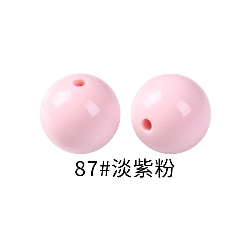 15mm Spot Glossy Silicone Beads Round Loose Beads DIY Jewelry Smooth Oil Injection Silicone Beads Mixed Color Beads