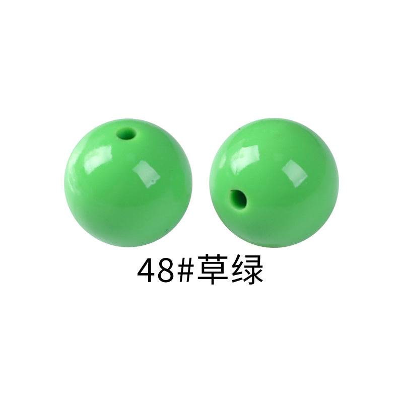 15mm Spot Glossy Silicone Beads Round Loose Beads DIY Jewelry Smooth Oil Injection Silicone Beads Mixed Color Beads