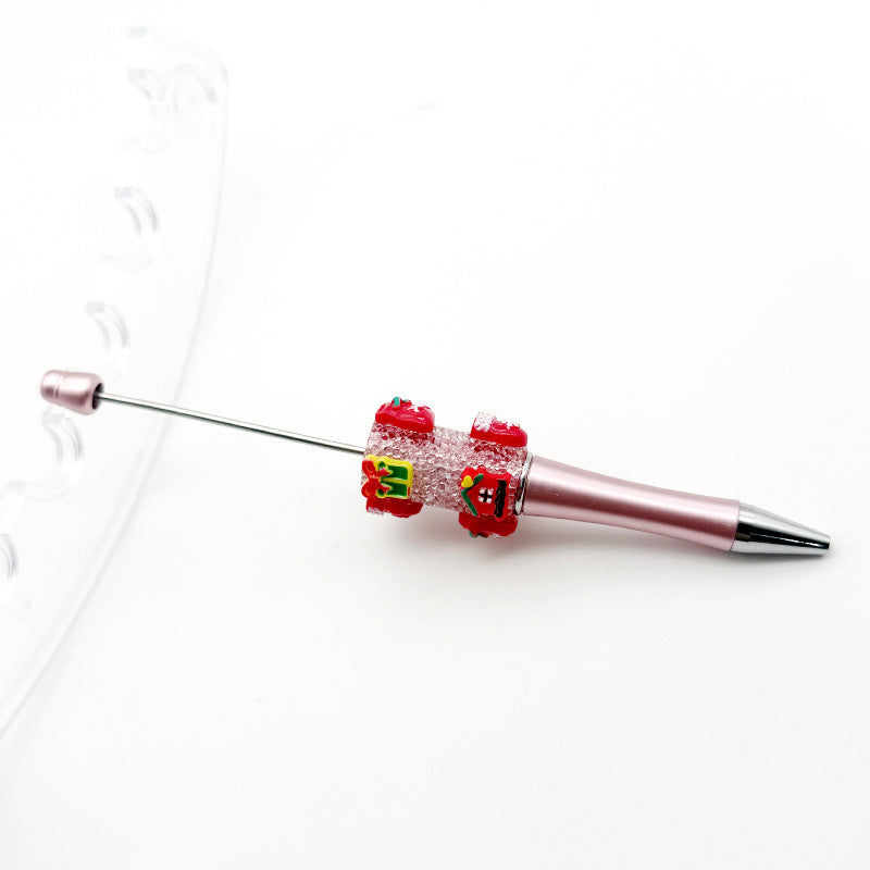 Cross-border Christmas gift box, gloves, lucky bag, bead pen DIY pure rhinestone gypsy sugar pen, Christmas gift pen
