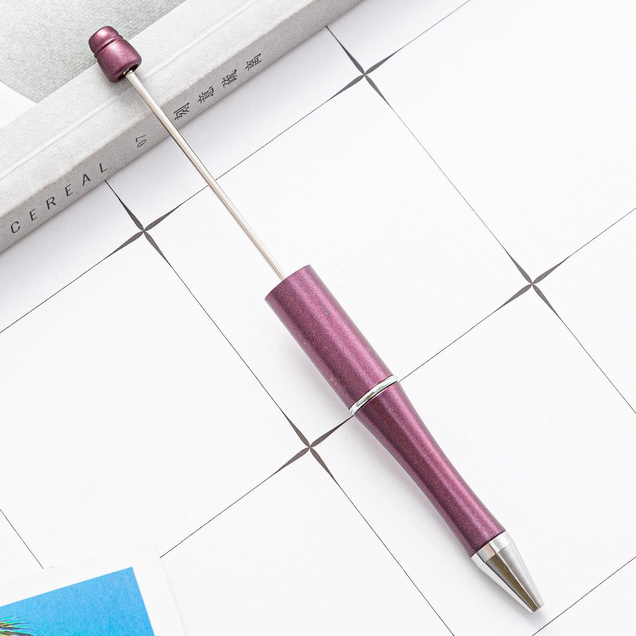 Bead pen, spot wholesale creative DIY plastic bead pen ballpoint pen printable plastic bead pen