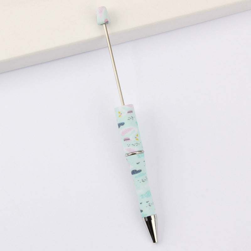DIY bead pen printing pattern creative plastic beading puzzle leopard print floral cow tiger pattern bead pen wholesale