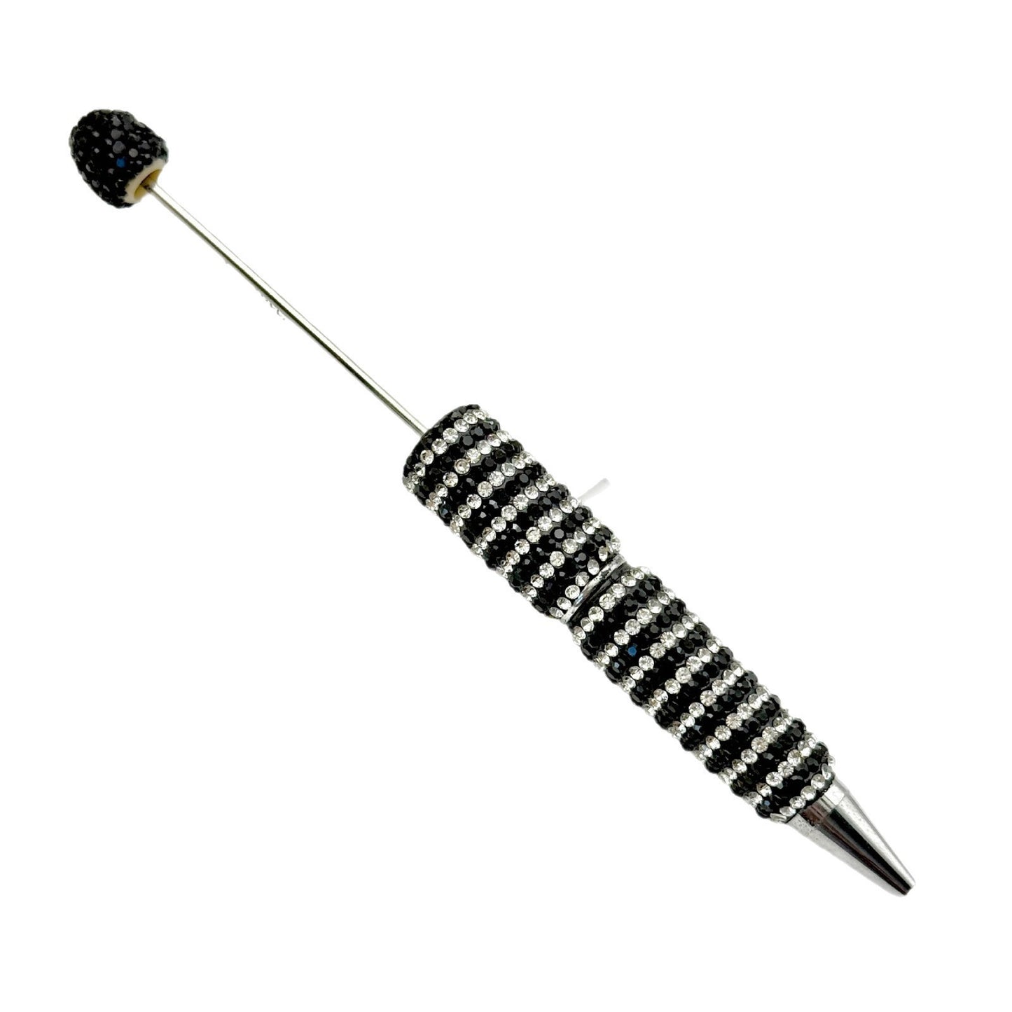 Creative Stripe Full Diamond Ballpoint Pen DIY Beaded Stripe Full Diamond Multicolor Bead Pen Rotary Beaded Grain Pen