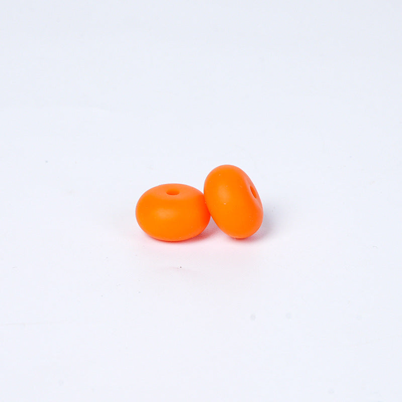 Spot 14mm Small Abacus Beads Food Grade Silicone Beads DIY Men's and Women's Jewelry Necklaces Oval Beads Wholesale