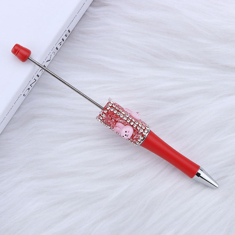 DIY big white rabbit sugar bead pen, cute rabbit dream rabbit dream bead round bead pen manufacturer wholesale