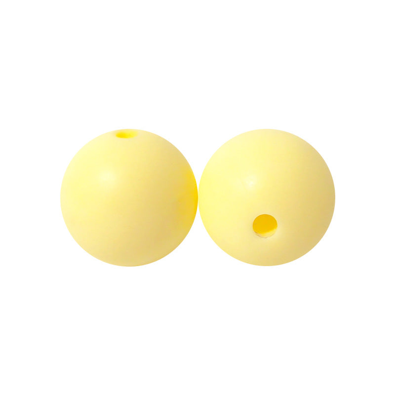 9 Mm Food Grade Silicone Beads Colored Round Loose Beads Handmade DIY Beaded Bracelet Pacifier Chain Accessories Spot Wholesale #51-98