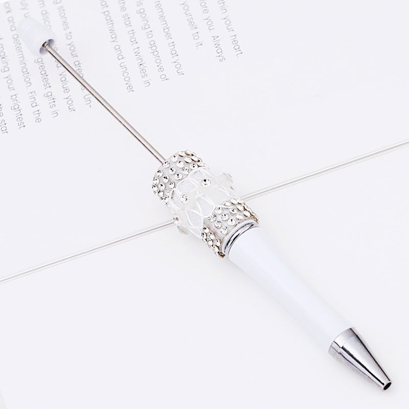 DIY diamond bead pen creative butterfly mesh yarn handmade sticker diamond bead pen, girl heart ballpoint pen spot wholesale