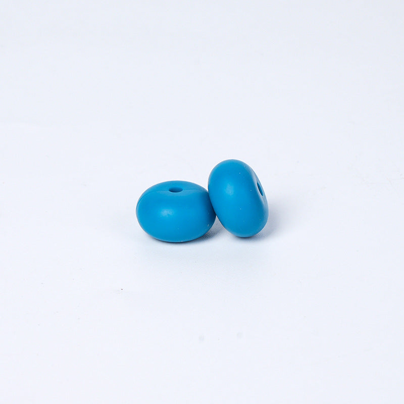 Spot 14mm Small Abacus Beads Food Grade Silicone Beads DIY Men's and Women's Jewelry Necklaces Oval Beads Wholesale #51-93