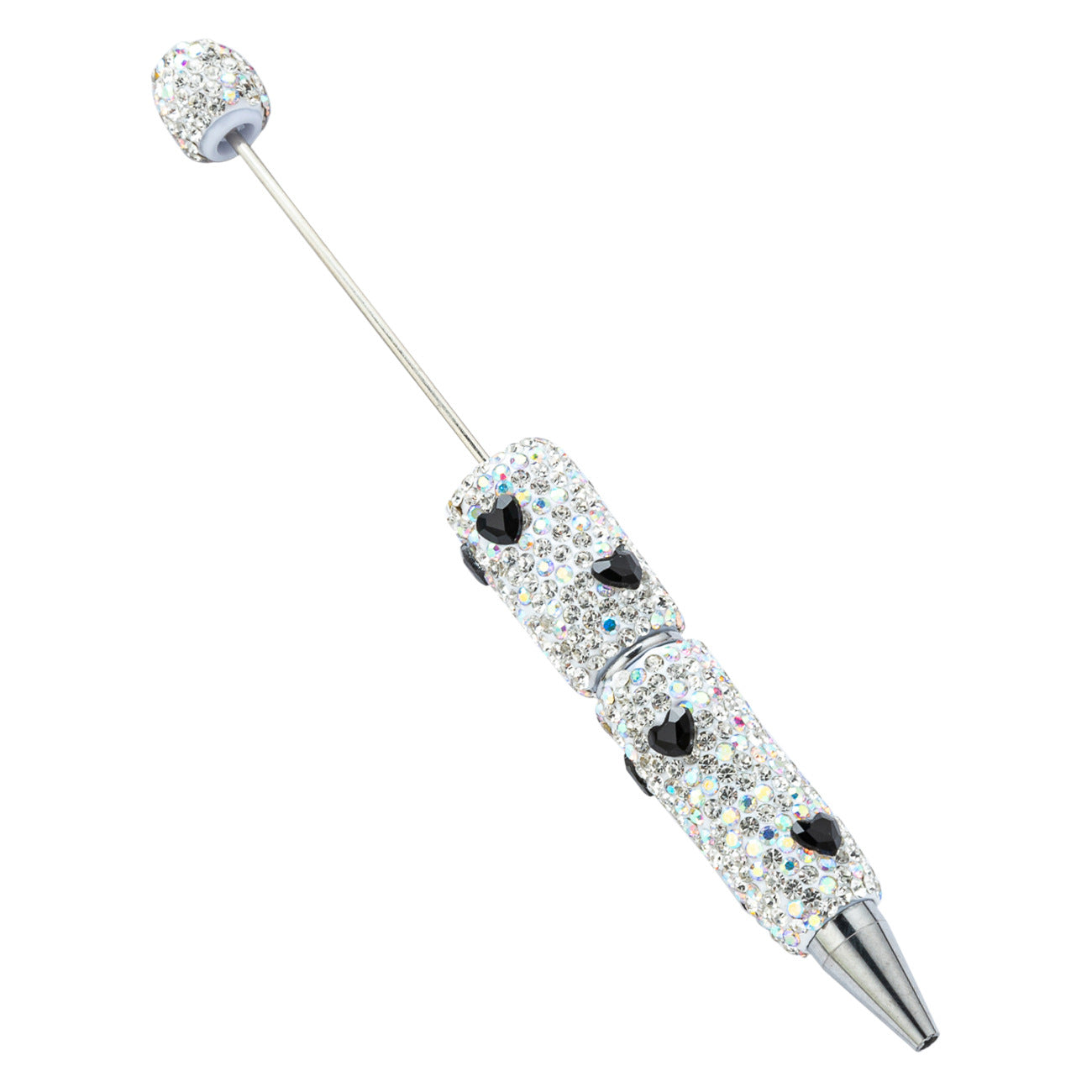 Cross-border love bead pen DIY heavy industry diamond-encrusted bead pen hand-pasted full diamond bead ballpoint pen plastic pen
