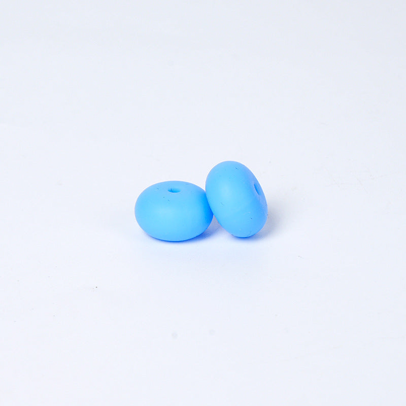 Spot 14mm Small Abacus Beads Food Grade Silicone Beads DIY Men's and Women's Jewelry Necklaces Oval Beads Wholesale #51-93