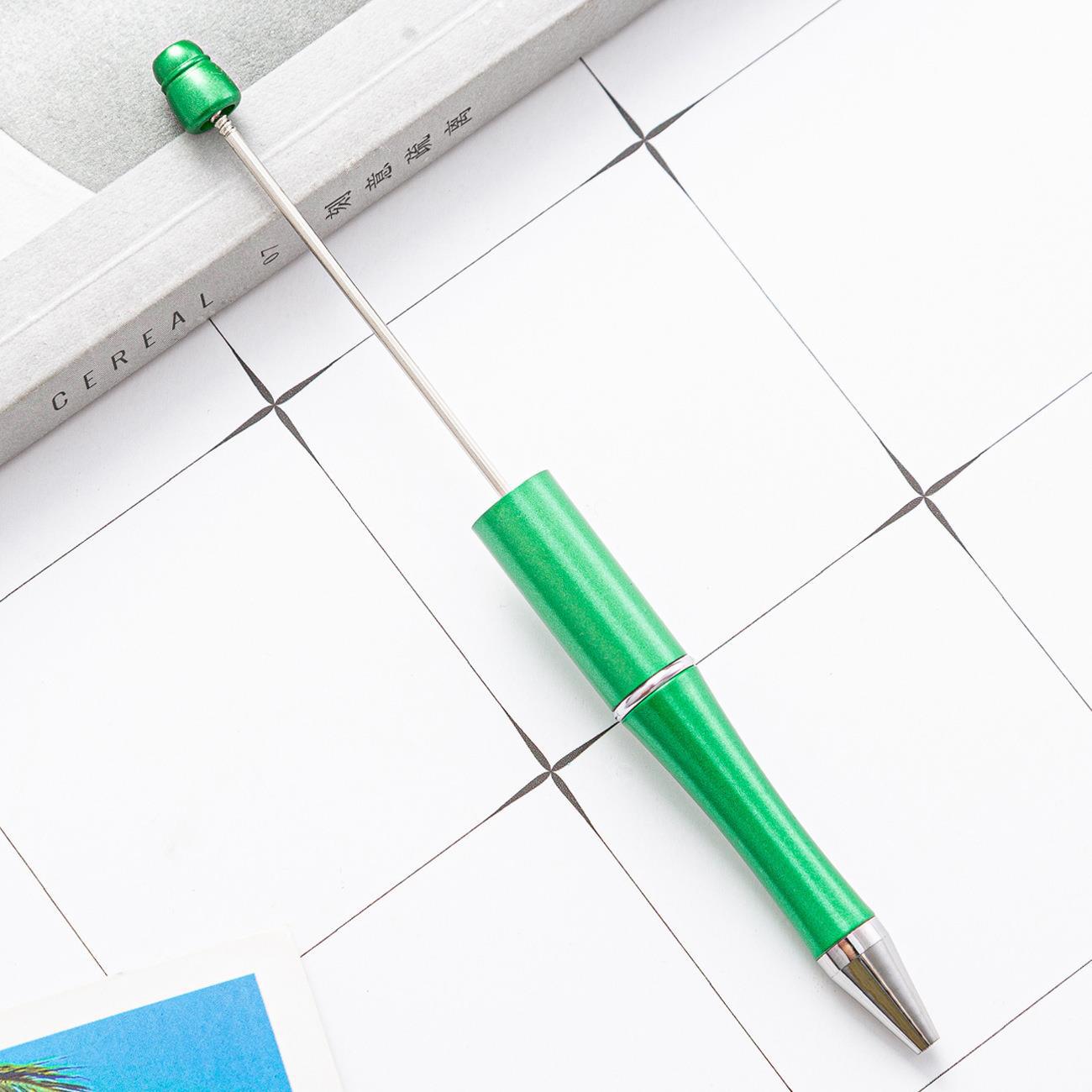 Bead pen, spot wholesale creative DIY plastic bead pen ballpoint pen printable plastic bead pen