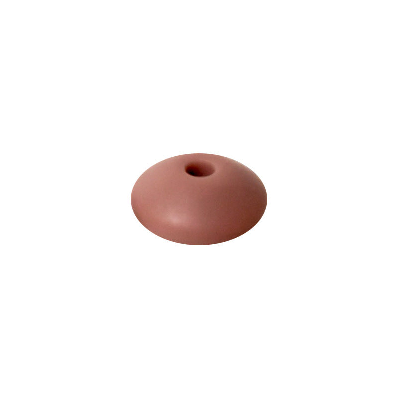 Spot Silicone Beads European and American Jewelry 12mm Small Beads DIY Necklace Beaded Oval Lentil Loose Beads Wholesale
