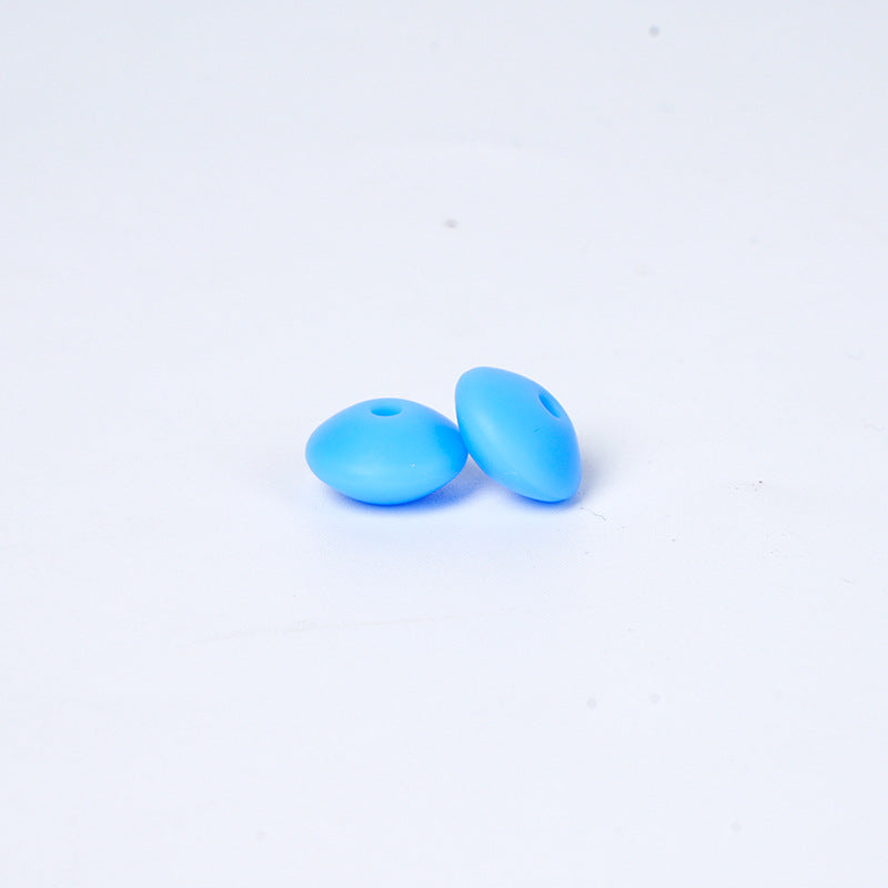 Spot Silicone Beads European and American Jewelry 12mm Small Beads DIY Necklace Beaded Oval Lentil Loose Beads Wholesale #51-100