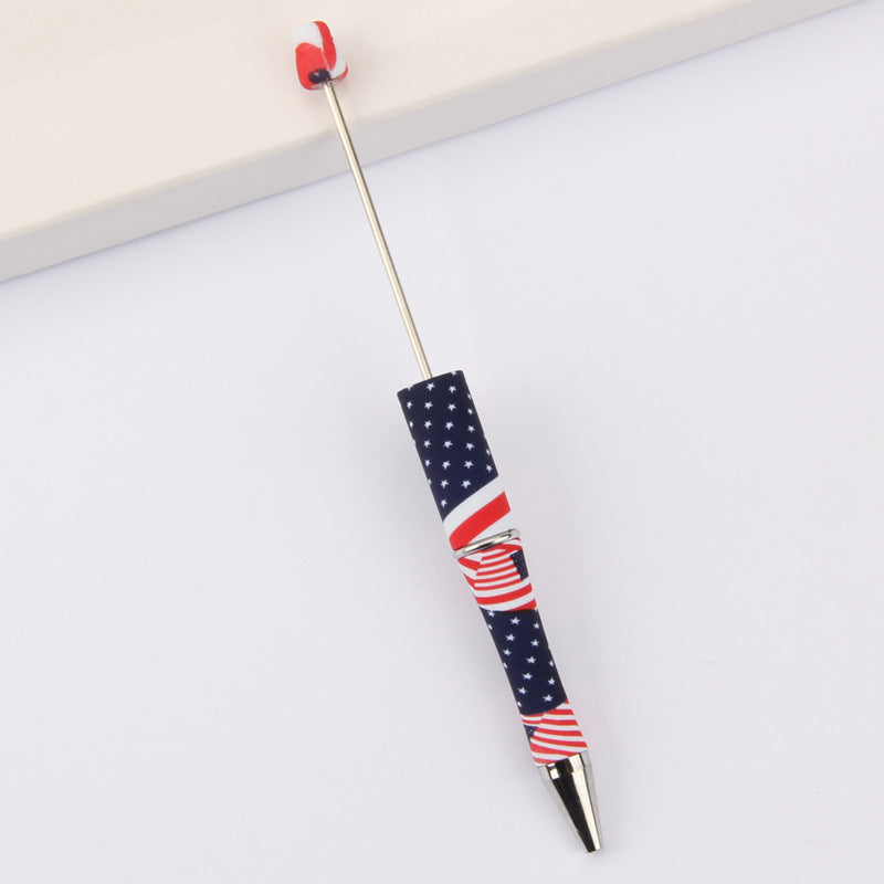 DIY bead pen printing pattern creative plastic beading puzzle leopard print floral cow tiger pattern bead pen wholesale