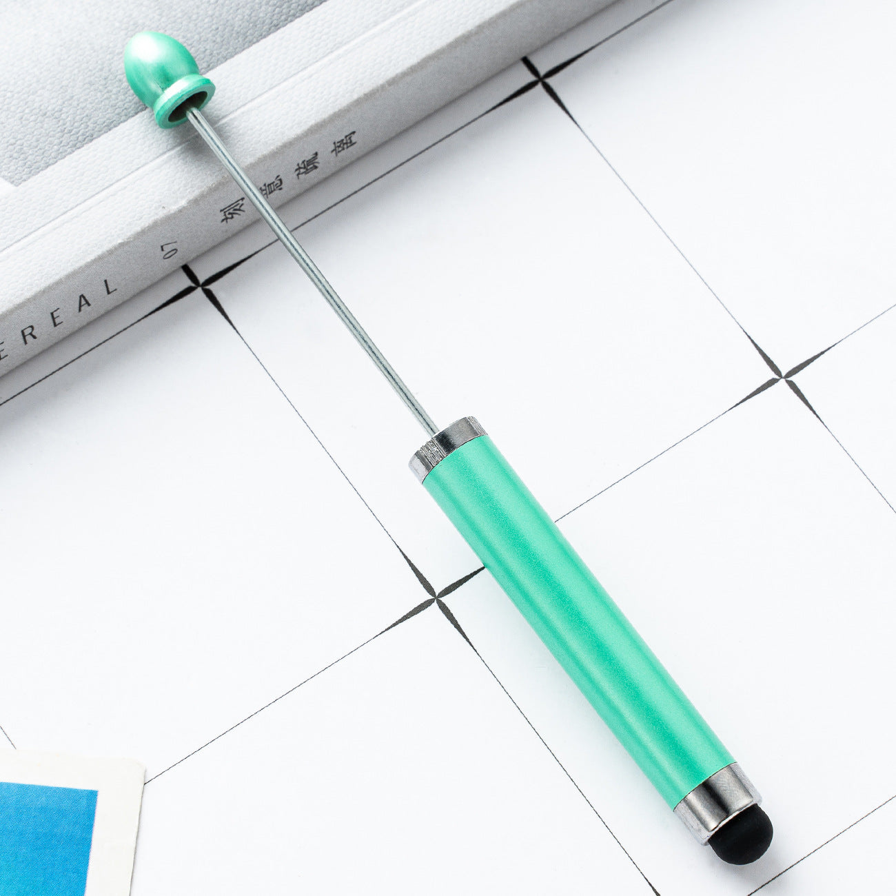 Spot wholesale plastic pen touch screen pen DIY handmade bead pen three-in-one capacitive bead multi-functional ballpoint pen